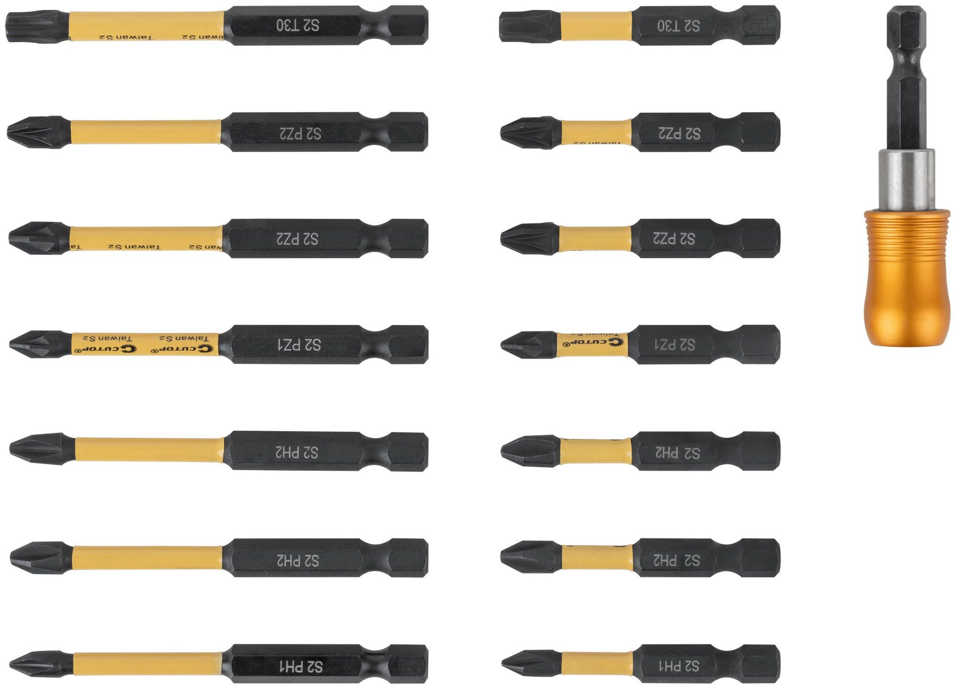 Набор торсионных бит Ударник 50/75 Cutop profi plus 83-992, 15 предметов - фото